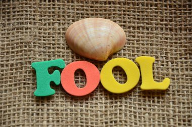 Soyut soyut renkli kelime aptalı