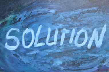 El yazısı metni çözeltisi. konsept, problem veya zor bir problemin çözümü anlamına gelir..