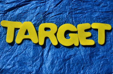 soyut renkli bir arkaplanda metin hedefi