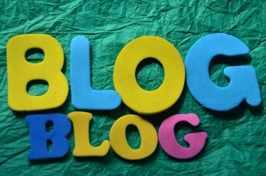 bir arka plan üzerinde kelime blog