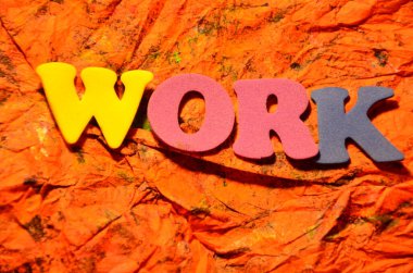 bir arka plan üzerinde kelime çalışması