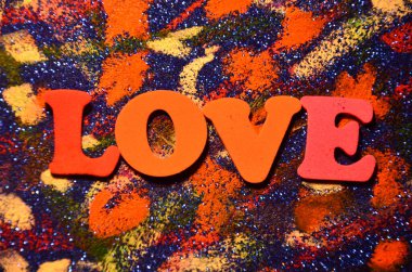 Soyut renkli bir arkaplanda 