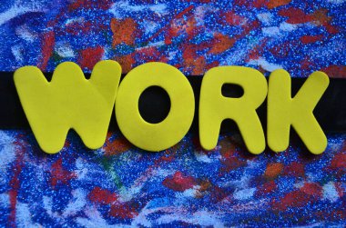 soyut bir arkaplanda çalışma sözcüğü