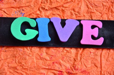 Soyut arkaplanda sözcük ver