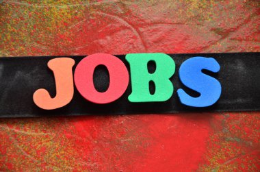 Kelime yazma işleri. İş fotoğraflarında iş için özel bir grup insan gösteriliyor.