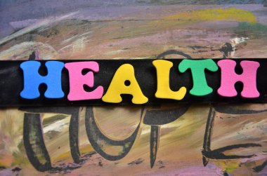 Soyut bir renkte kelime sağlığı