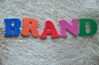 bir arka plan üzerinde kelime markası