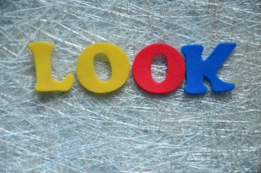 Renkli arkaplan soyut kelimesi