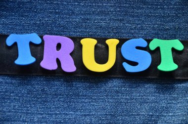 word trust on colorful abstract