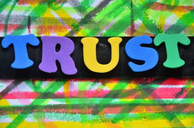 trust trust on abstract background