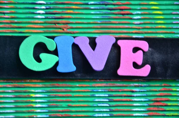 soyut bir arkaplanda sözcük vermek