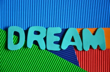 bir arka plan üzerinde kelime rüya