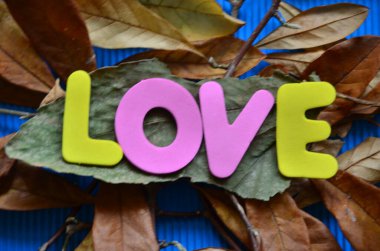 Soyut aşk kelimesi.