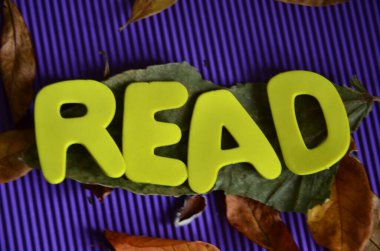 Renkli soyut arkaplanda okunan sözcük