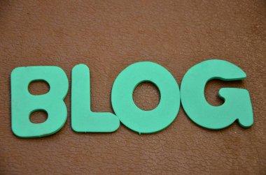 bir arka plan üzerinde kelime blog