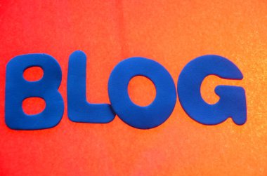 bir arka plan üzerinde blog kelime
