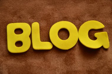 bir arka plan üzerinde kelime blog
