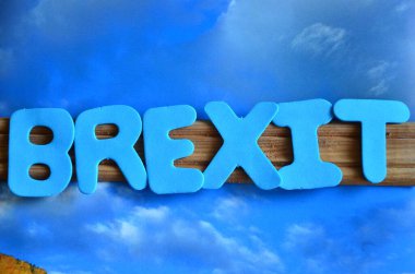 brexit - ahşap harfli Brexit kelime