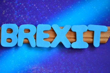 eu brexit mavi arkaplan üzerindeki metin