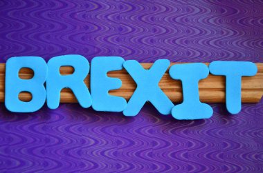 brexit - harflerle tahta bloklarda kelime