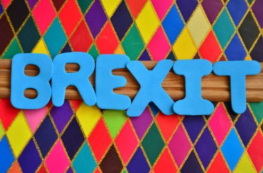 Soyut bir arkaplanda kelime brexit