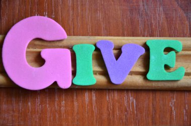 Ahşap arkaplan üzerine kavram ver