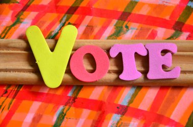 bir soyut üzerinde kelime oy