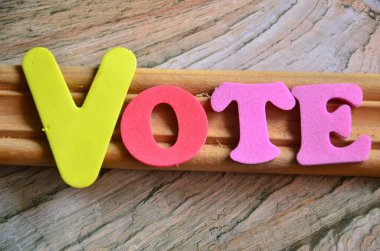 Soyut arkaplan için oylama kelimesi