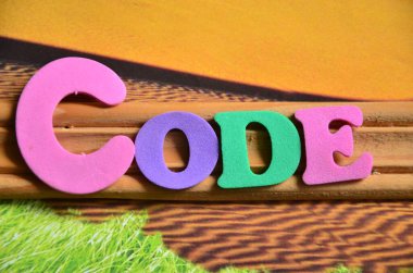 Soyut arkaplan üzerine kelime yazma metni