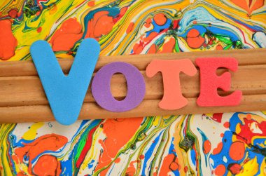 soyut renk üzerine oy kelime