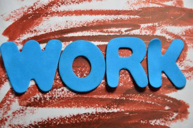 bir arka plan üzerinde kelime çalışması