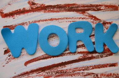 bir arka plan üzerinde kelime çalışması