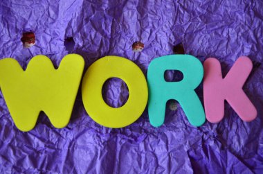 bir arka plan üzerinde kelime çalışması