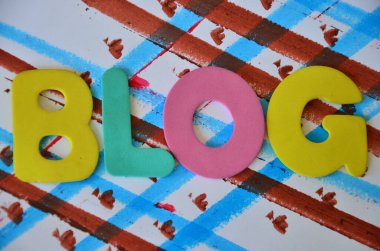 bir arka plan üzerinde blog kelime