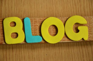 bir arka plan üzerinde kelime blog