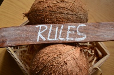 Bir mesajı olan hindistan cevizi