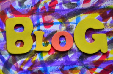 bir arka plan üzerinde kelime blog