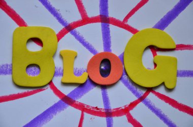 bir arka plan üzerinde kelime blog