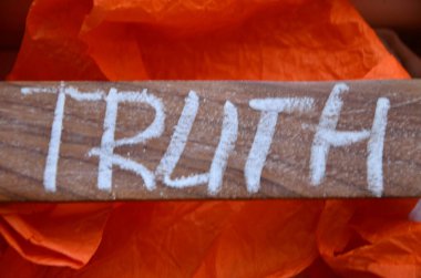 truth text on abstract