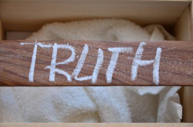 truth, truth, wooden letters