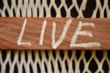 live live written in chalk on black board