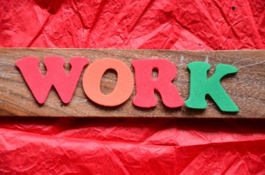 bir arka plan üzerinde kelime çalışması