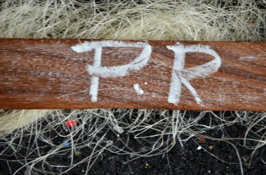 word love written with white sand on wooden background