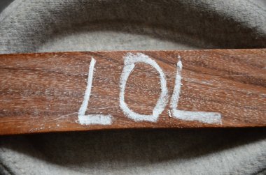 a word on a wooden background.