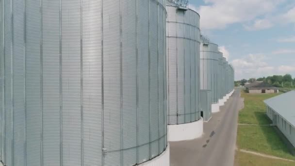 Grandes elevadores de grano — Vídeos de Stock