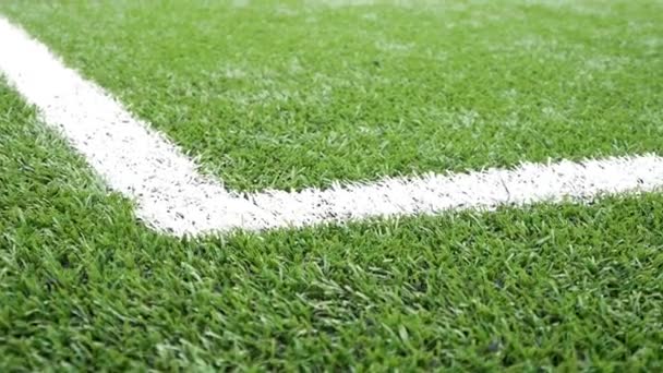 Football field with artificial turf — Stock Video