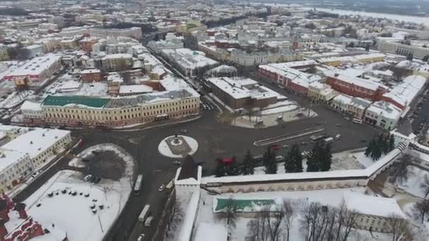 The area of Yaroslav the wise In Yaroslavl — Stock Video