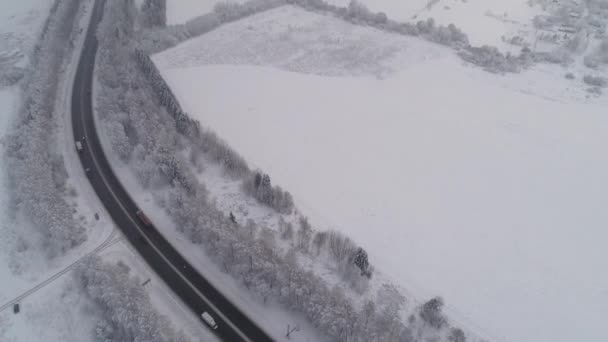 Auto Vanno Sulla Strada Lunga Percorrenza — Video Stock