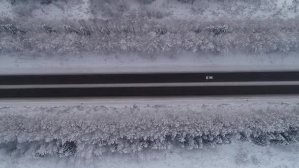 Estrada no inverno — Vídeo de Stock