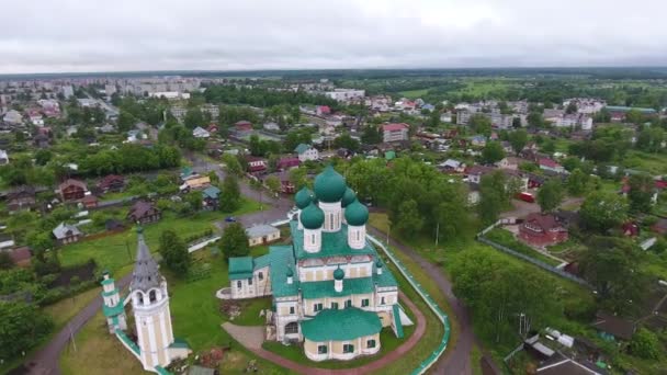 Resurrection Cathedral Tutaev Drone Shooting — Stock Video